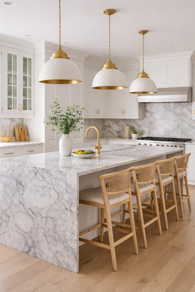 Super White dolomite Kitchen Countertops